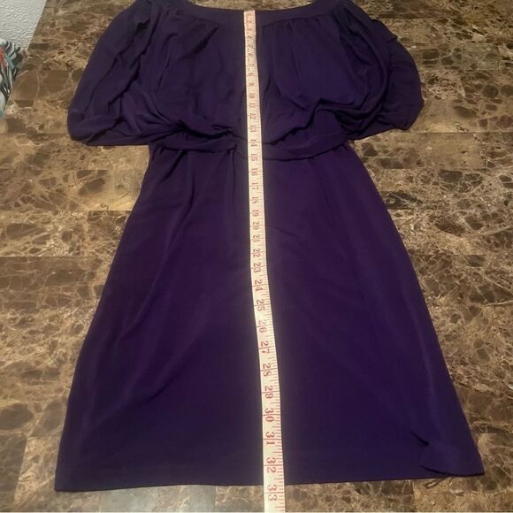 Enfocus Studio Womens Purple 3/4 Split Sleeve Scoop Neck Casual Blouson … - Picture 4 of 5